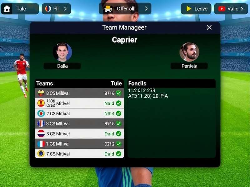 Karnataka Premier Goalgetters team management screen